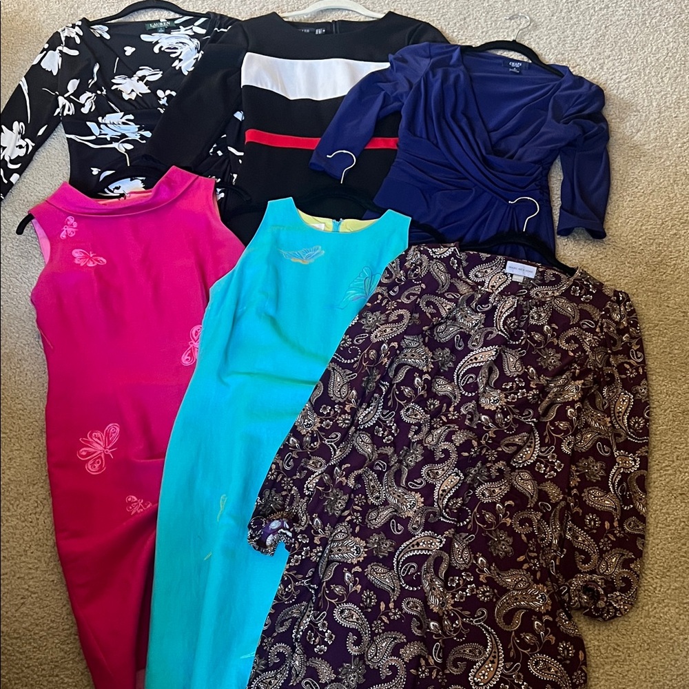 Lot of  Dresses 
Laren, Chaps, Talbots, Marv New York, Himeyee